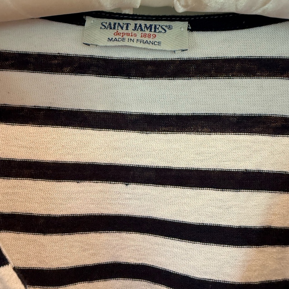 Saint James Navy and White 3/4 sleeve tunic - Picture 2 of 2